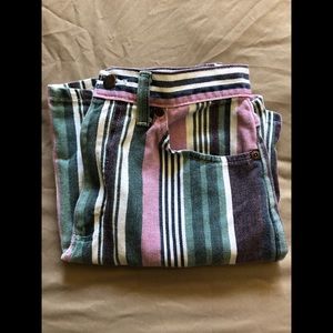 vintage striped shorts